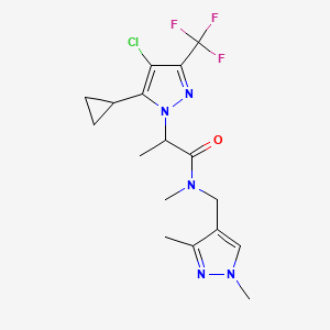 2-[4-chloro-5-cyclopropyl-3-(trifluoromethyl)-1H-pyrazol-1-yl]-N-[(1,3-dimethyl-1H-pyrazol-4-yl)methyl]-N-methylpropanamide