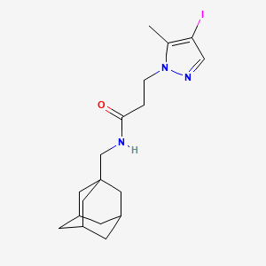 N-(1-Adamantylmethyl)-3-(4-iodo-5-methyl-1H-pyrazol-1-YL)propanamide