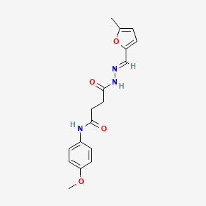 N-(4-methoxyphenyl)-4-{2-[(5-methyl-2-furyl)methylene]hydrazino}-4-oxobutanamide