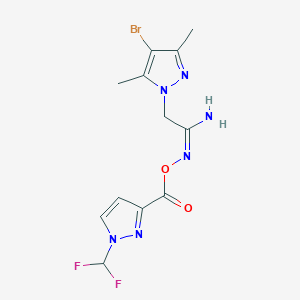 (1E)-2-(4-bromo-3,5-dimethyl-1H-pyrazol-1-yl)-N'-({[1-(difluoromethyl)-1H-pyrazol-3-yl]carbonyl}oxy)ethanimidamide