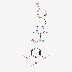 N-[1-(4-bromobenzyl)-3,5-dimethyl-1H-pyrazol-4-yl]-3,4,5-trimethoxybenzamide