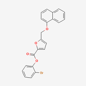 molecular formula C22H15BrO4 B10960077 2-Bromophenyl 5-[(naphthalen-1-yloxy)methyl]furan-2-carboxylate 