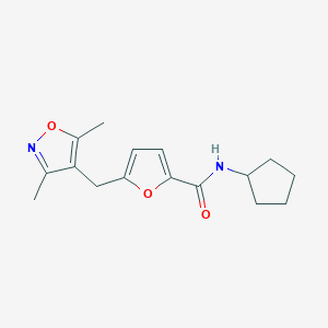 N-cyclopentyl-5-[(3,5-dimethyl-1,2-oxazol-4-yl)methyl]furan-2-carboxamide