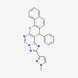 2-(1-methyl-1H-pyrazol-3-yl)-14-phenyl-14H-benzo[7,8]chromeno[3,2-e][1,2,4]triazolo[1,5-c]pyrimidine