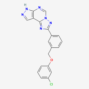 2-{3-[(3-chlorophenoxy)methyl]phenyl}-7H-pyrazolo[4,3-e][1,2,4]triazolo[1,5-c]pyrimidine