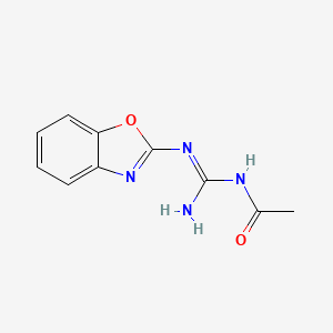 molecular formula C10H10N4O2 B10960172 N-[N-(1,3-benzoxazol-2-yl)carbamimidoyl]acetamide 