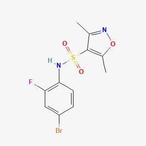 N-(4-bromo-2-fluorophenyl)-3,5-dimethyl-1,2-oxazole-4-sulfonamide