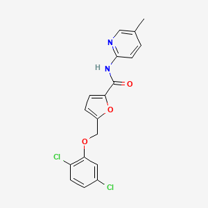 molecular formula C18H14Cl2N2O3 B10960228 5-[(2,5-dichlorophenoxy)methyl]-N-(5-methylpyridin-2-yl)furan-2-carboxamide 