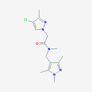 2-(4-chloro-3-methyl-1H-pyrazol-1-yl)-N-methyl-N-[(1,3,5-trimethyl-1H-pyrazol-4-yl)methyl]acetamide