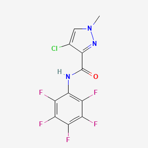 molecular formula C11H5ClF5N3O B10960294 4-chloro-1-methyl-N-(pentafluorophenyl)-1H-pyrazole-3-carboxamide 