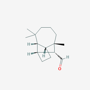 molecular formula C₁₅H₂₄O B109603 (1S-(1alpha,3abeta,4alpha,8abeta,9S*))-Decahydro-4,8,8-trimethyl-1,4-methanoazulene-9-carboxaldehyde CAS No. 66537-42-6