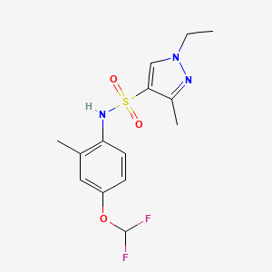 N-[4-(difluoromethoxy)-2-methylphenyl]-1-ethyl-3-methyl-1H-pyrazole-4-sulfonamide