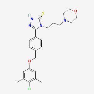 5-{4-[(4-chloro-3,5-dimethylphenoxy)methyl]phenyl}-4-[3-(morpholin-4-yl)propyl]-4H-1,2,4-triazole-3-thiol