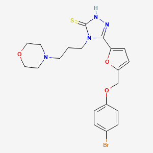 5-{5-[(4-bromophenoxy)methyl]furan-2-yl}-4-[3-(morpholin-4-yl)propyl]-4H-1,2,4-triazole-3-thiol