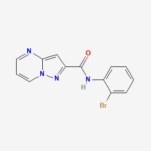 molecular formula C13H9BrN4O B10960351 N-(2-bromophenyl)pyrazolo[1,5-a]pyrimidine-2-carboxamide 