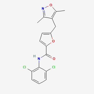 N-(2,6-dichlorophenyl)-5-[(3,5-dimethyl-1,2-oxazol-4-yl)methyl]furan-2-carboxamide