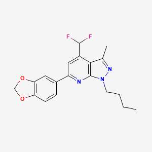 6-(1,3-benzodioxol-5-yl)-1-butyl-4-(difluoromethyl)-3-methyl-1H-pyrazolo[3,4-b]pyridine