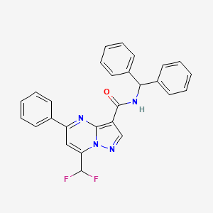 N-benzhydryl-7-(difluoromethyl)-5-phenylpyrazolo[1,5-a]pyrimidine-3-carboxamide