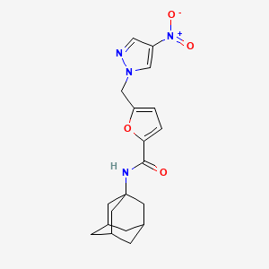 N-(1-Adamantyl)-5-[(4-nitro-1H-pyrazol-1-YL)methyl]-2-furamide