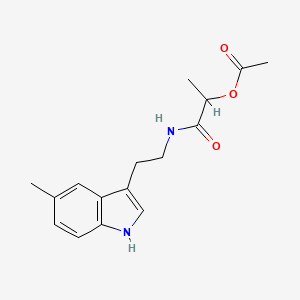 molecular formula C16H20N2O3 B10960449 1-{[2-(5-methyl-1H-indol-3-yl)ethyl]amino}-1-oxopropan-2-yl acetate 