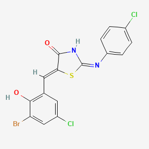 molecular formula C16H9BrCl2N2O2S B10960453 (5Z)-5-[(3-bromo-5-chloro-2-hydroxyphenyl)methylidene]-2-(4-chloroanilino)-1,3-thiazol-4-one 