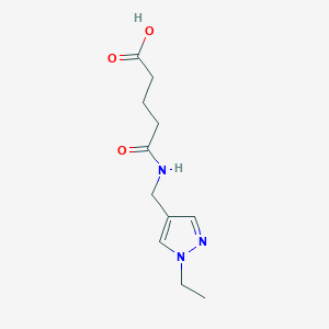 5-{[(1-ethyl-1H-pyrazol-4-yl)methyl]amino}-5-oxopentanoic acid