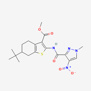 methyl 6-tert-butyl-2-{[(1-methyl-4-nitro-1H-pyrazol-3-yl)carbonyl]amino}-4,5,6,7-tetrahydro-1-benzothiophene-3-carboxylate