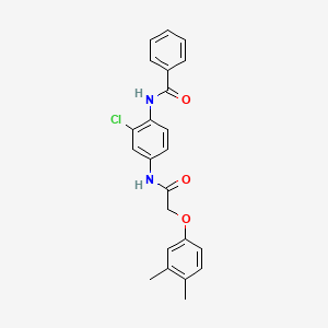 molecular formula C23H21ClN2O3 B10960490 N-(2-chloro-4-{[(3,4-dimethylphenoxy)acetyl]amino}phenyl)benzamide 