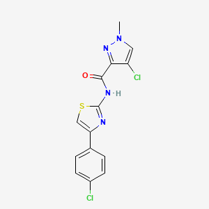 4-chloro-N-[4-(4-chlorophenyl)-1,3-thiazol-2-yl]-1-methyl-1H-pyrazole-3-carboxamide