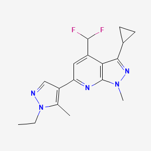 3-cyclopropyl-4-(difluoromethyl)-6-(1-ethyl-5-methyl-1H-pyrazol-4-yl)-1-methyl-1H-pyrazolo[3,4-b]pyridine