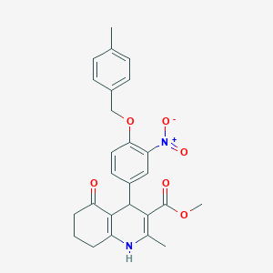 Methyl 2-methyl-4-{4-[(4-methylbenzyl)oxy]-3-nitrophenyl}-5-oxo-1,4,5,6,7,8-hexahydroquinoline-3-carboxylate