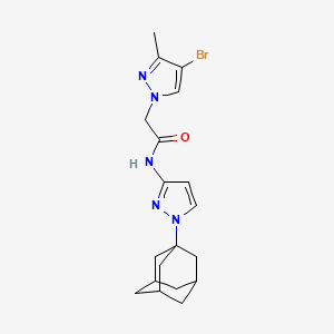 N-[1-(1-Adamantyl)-1H-pyrazol-3-YL]-2-(4-bromo-3-methyl-1H-pyrazol-1-YL)acetamide