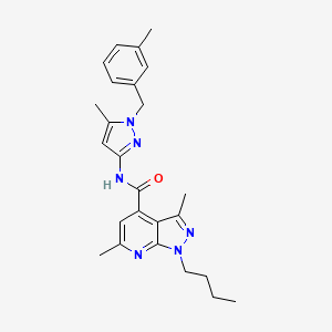 1-butyl-3,6-dimethyl-N-[5-methyl-1-(3-methylbenzyl)-1H-pyrazol-3-yl]-1H-pyrazolo[3,4-b]pyridine-4-carboxamide