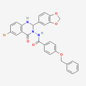 N-[2-(1,3-benzodioxol-5-yl)-6-bromo-4-oxo-1,4-dihydroquinazolin-3(2H)-yl]-4-(benzyloxy)benzamide