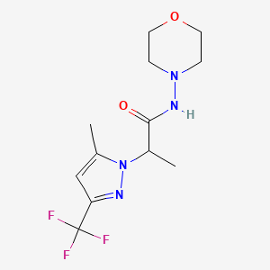 2-[5-methyl-3-(trifluoromethyl)-1H-pyrazol-1-yl]-N-(morpholin-4-yl)propanamide