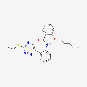 3-(Ethylsulfanyl)-6-[2-(pentyloxy)phenyl]-6,7-dihydro[1,2,4]triazino[5,6-d][3,1]benzoxazepine