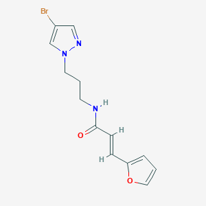 (2E)-N-[3-(4-bromo-1H-pyrazol-1-yl)propyl]-3-(furan-2-yl)prop-2-enamide