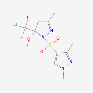 5-[chloro(difluoro)methyl]-1-[(1,3-dimethyl-1H-pyrazol-4-yl)sulfonyl]-3-methyl-4,5-dihydro-1H-pyrazol-5-ol