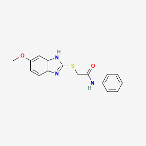 2-[(5-methoxy-1H-benzimidazol-2-yl)sulfanyl]-N-(4-methylphenyl)acetamide