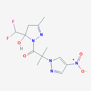 1-[5-(difluoromethyl)-5-hydroxy-3-methyl-4,5-dihydro-1H-pyrazol-1-yl]-2-methyl-2-(4-nitro-1H-pyrazol-1-yl)propan-1-one