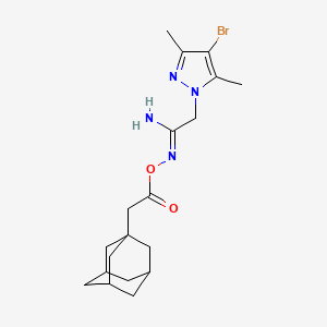 (1Z)-N'-[(1-Adamantylacetyl)oxy]-2-(4-bromo-3,5-dimethyl-1H-pyrazol-1-YL)ethanimidamide