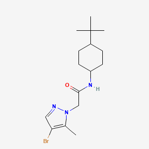 2-(4-bromo-5-methyl-1H-pyrazol-1-yl)-N-(4-tert-butylcyclohexyl)acetamide