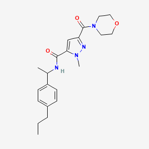 1-methyl-3-(morpholin-4-ylcarbonyl)-N-[1-(4-propylphenyl)ethyl]-1H-pyrazole-5-carboxamide