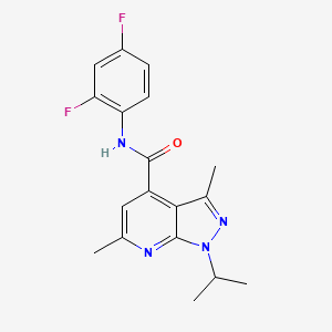 N-(2,4-difluorophenyl)-3,6-dimethyl-1-(propan-2-yl)-1H-pyrazolo[3,4-b]pyridine-4-carboxamide