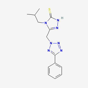 4-(2-methylpropyl)-5-[(5-phenyl-2H-tetrazol-2-yl)methyl]-4H-1,2,4-triazole-3-thiol