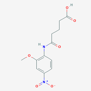 molecular formula C12H14N2O6 B10960820 5-[(2-Methoxy-4-nitrophenyl)amino]-5-oxopentanoic acid 