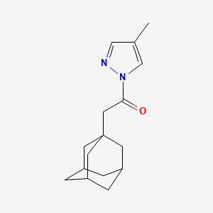 molecular formula C16H22N2O B10960821 2-(1-Adamantyl)-1-(4-methyl-1H-pyrazol-1-YL)-1-ethanone 