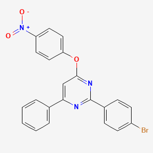 2-(4-Bromophenyl)-4-(4-nitrophenoxy)-6-phenylpyrimidine