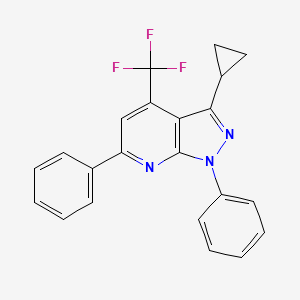 3-cyclopropyl-1,6-diphenyl-4-(trifluoromethyl)-1H-pyrazolo[3,4-b]pyridine