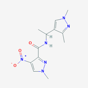 N-[1-(1,3-dimethyl-1H-pyrazol-4-yl)ethyl]-1-methyl-4-nitro-1H-pyrazole-3-carboxamide